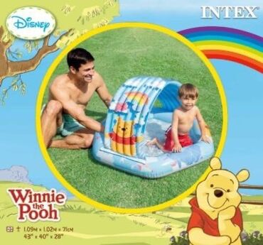 надувные бассейн: INTEX Детский надувной бассейн WINNIE POOH 1.09×1.02x71cm 1-3 года