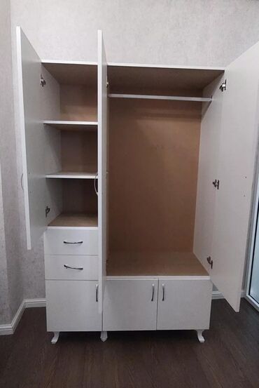 Dolablar: Yeni, Açılan, 3 qapılı Düz dolab, Qarderob, paltar dolabı — 5