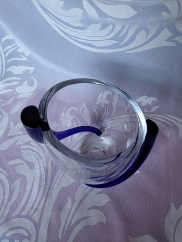 Ostali kućni dekor: Vaza nova,kristal,rucni rad,duvana usnama. Krasno Poljska. 80te — 9