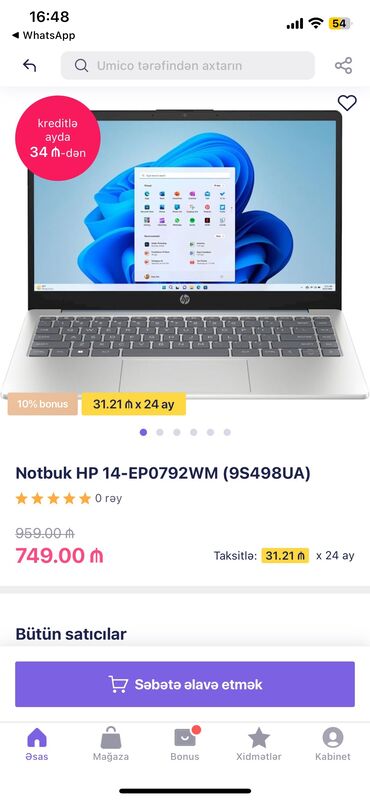 HP: Yeni HP 14 ", Intel Core i3, 256 GB