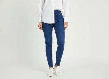 dżinsy z wysokim stanem duże rozmiary: Calzedonia, Jeans for women, size S