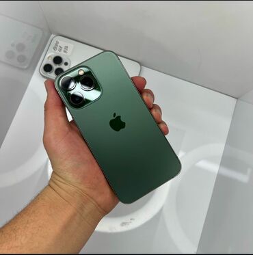 Apple iPhone: IPhone 13 Pro, Б/у, 256 ГБ, Alpine Green, Защитное стекло, Чехол, 81 %