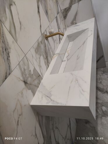 Раковины для ванной: Раковина для ванной, Квадрат форма, Материал: Керамика — 13