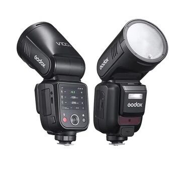 lazer isiqlar: Godox V100 Li-ion TTL dairəvi başlı kamera flaşı - 100 Ws güc: güclü