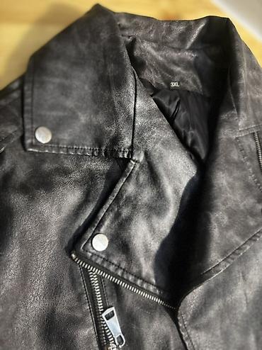 klassik salvar: Kurtka, Dəri, Payız, 3XL — 2