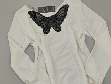 białe krotka bluzki z długim rekawem: Блуза жіноча, S, стан - Ідеальний