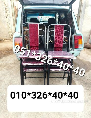 Bağ, çöl oturacaqları: Yeni, Sadə stul, Metal, Azərbaycan — 19