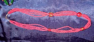 Ogrlice: Ručno rađene ogrlice – razni modeli - Set od zlatno‑braon perli — 23