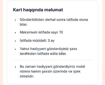 hədiyyə kart: IOKIO rəqəmsal hədiyyə kartı SATILIR 600AZN Təsvir: - Məşhur — 3