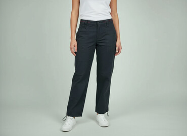 pepco spodnie z misiem: Material trousers for women, size L