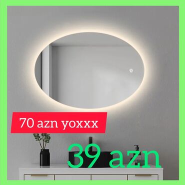 Güzgülər: Güzgü Divar üçün, Oval, Arxa işıqlı lalafo.az -da Güzgülər: Güzgü Divar üçün, Oval, Arxa işıqlı