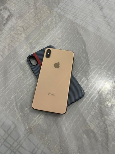 чехлы на айфон 12 про макс: IPhone Xs Max, Б/у, 64 ГБ, Золотой, Чехол, 80 %