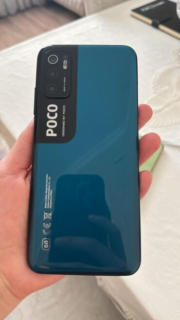 poco qiymeti: Poco M3 Pro 5G, 64 ГБ, цвет - Синий, Отпечаток пальца