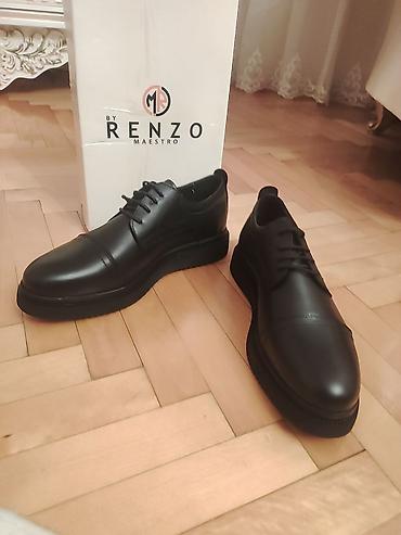 Туфли: RENZO Maestro kişi dəri ayaqqabısı - Rəng: qara - Model: bağcıqlı — 1