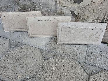 sintepon material: Aq daş dekorativ panellər - Material: təbii daş (açıq bej/aq rəng — 2
