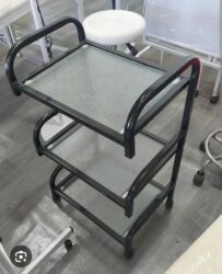 hamam ref: 3 mərtəbəli servis/organizer rəfi - Material: metal karkas, möhkəm
