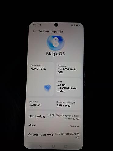 iphone 8s plus: Honor X8a, 128 GB, rəng - Qara — 3