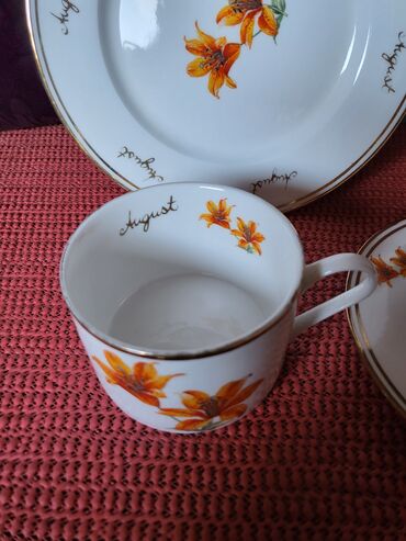 Kuhinjski setovi: Porcelanski nov set za dorucak 80te. kolekcionarski. Set — 7