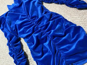 svetlo plava haljina: One size, bоја - Tamnoplava, Koktel, klub, Dugih rukava