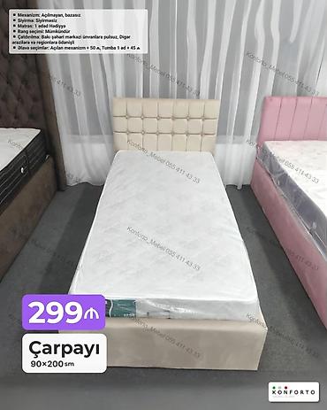 Çarpayı – 90×200 sm - Mexanizm: Açılmayan, bazasız - Sıyırma