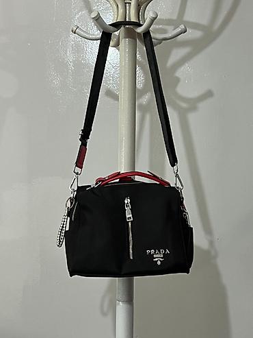 Классические сумки: Классическая сумка, Prada, Китай, Материал: Комбинированный материал, Застежка на молнии, Женские, Новый — 1