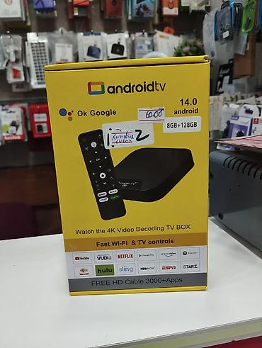 chromecast: Android TV Box – 4K UHD, Android 14.0, Chromecast built‑in kanalsiz - — 1