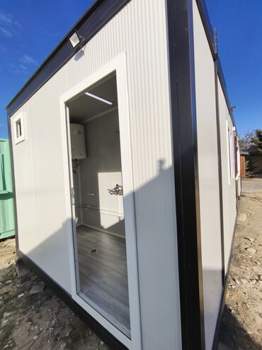 Konteynerlər: Modul tipli konteyner ev/ofis - Ölçü: təxmini 3 x 9–10 m (uzun tip) — 10