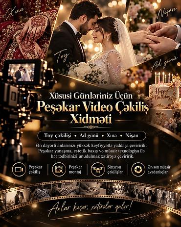 Video çəkiliş: Xüsusi günlər üçün Peşəkar Video Çəkiliş Xidməti Xidmət sahələri: - — 1