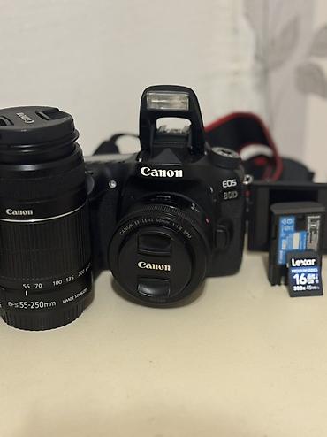 Fotokameralar: Canon 80D +1300D Hər ikisi üçün bir ədəd batareka və yaddaş kartı — 4