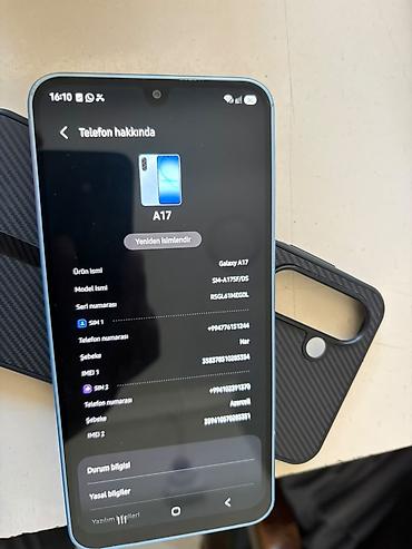 note 8 pro plata: Samsung Galaxy A17, rəng - Mavi, İki sim kartlı — 1