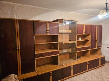 мини стенка: Гарнитур для зала, ДСП, цвет - Коричневый