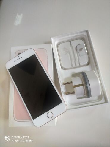 baku electronics iphone x: IPhone 7, 32 GB, Rose Gold, Barmaq izi, Face ID