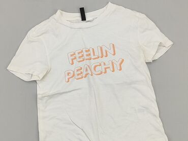 białe t shirty pod marynarkę: T-shirt, H&M, 2XS, stan - Dobry