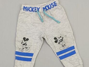 spodnie ze skóry ekologicznej: Sweatpants, Disney, 12-18 months, condition - Very good