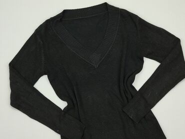 czarne t shirty w serek: Sweter, L, stan - Dobry
