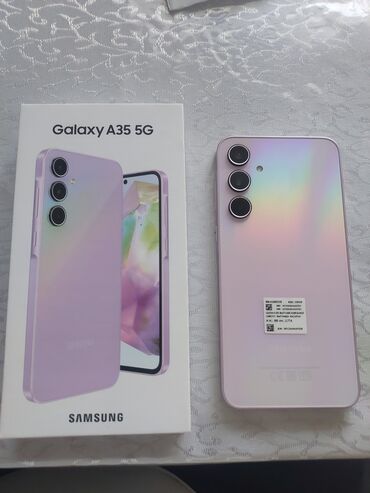 комптер: Samsung Galaxy A35, Новый, 256 ГБ, цвет - Розовый, 2 SIM