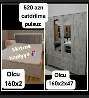 Yataq otağı dəstləri: 2 təknəfərlik çarpayı, Termo, Tumba, Dolab, Yeni — 7