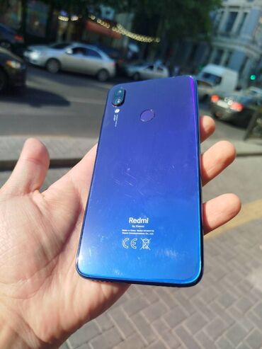 Redmi: Redmi Note 7, 32 GB, rəng - Göy, Zəmanət, Barmaq izi, İki sim kartlı