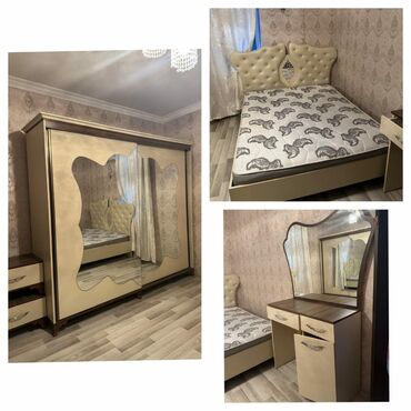 кровать трансформер: 2 односпальные кровати, Трюмо, Шкаф, 2 тумбы, Б/у