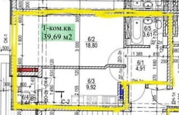 с петровка: 1 комната, 40 м², парк Фучика Элитка, 10 этаж — 2