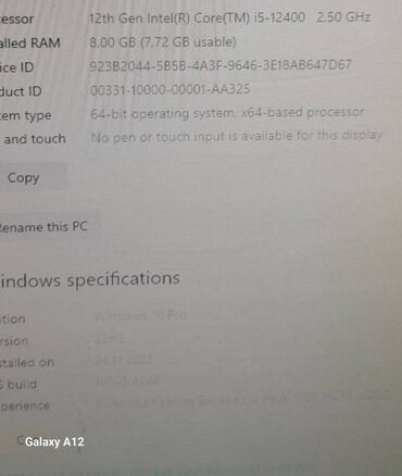 lenova a2016a40: I5 12400
ram 8
m2 256
acer 500azn
lenova 500azn