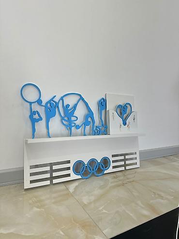 dekor gul: Gimnastika ilə məşğul olan qızlar üçün medallıq, diplom və sertifak — 1