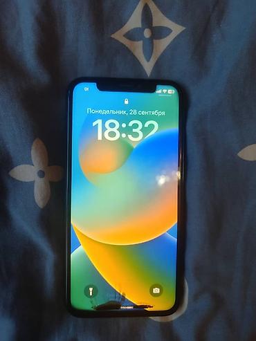 Уюлдук телефондор жана аксессуарлар: IPhone Х Память: 64 ГБ Аккумулятор: 90% Face ID НЕ работает Есть — 2