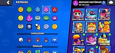 lada oluxana: Brawl Stars oyun hesabı - Kupa yolu: 55 970 - Rütbə: II (ekranda — 4