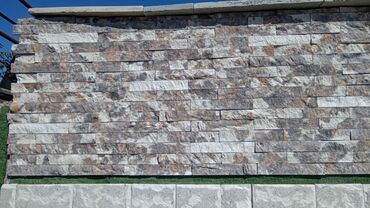 Divar kağızları: Dekorativ təbii daş fasad örtüyü - Material: təbii daş panellər