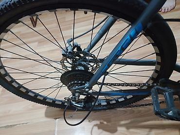 velosiped enduro: Tam asqılı dağ velosipedi – Toba markalı, mavi rəng. Texniki — 3
