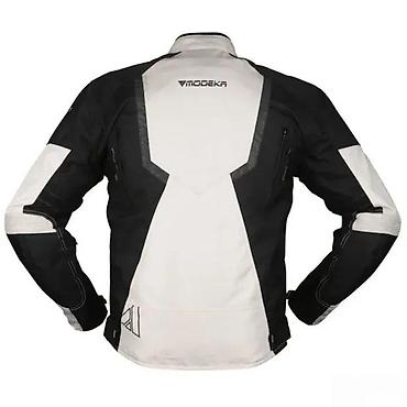 torba givenchy: Unisex Modeka motociklistička jakna u crno-beloj boji sa neon žutim — 2