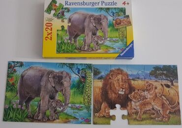 lidl stoni fudbal: Puzzle Ravensburger- 2 slagalice od po 20 delova, na jednoj fali jedan