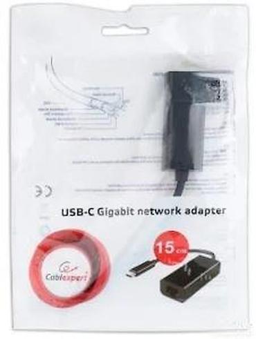 Druga oprema za računare i laptopove: USB-C Gigabit mrežni adapter (Cablexpert), dužina kabla 15 cm. - — 11