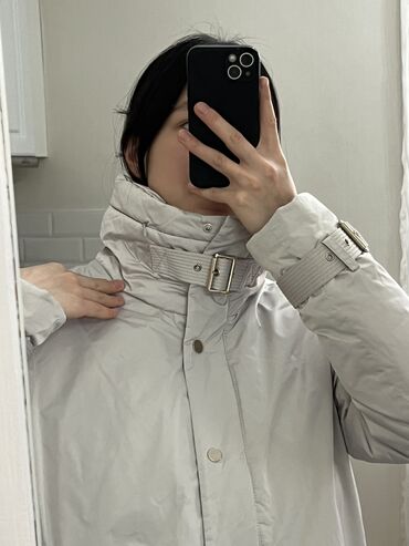 Пуховики и зимние куртки: Пуховик, По колено, С мехом, Стеганый, Ультралегкий, L — 7